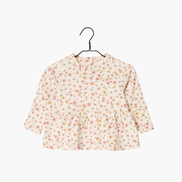 Blouse en jersey BESS Fleuri - Vanille Coton