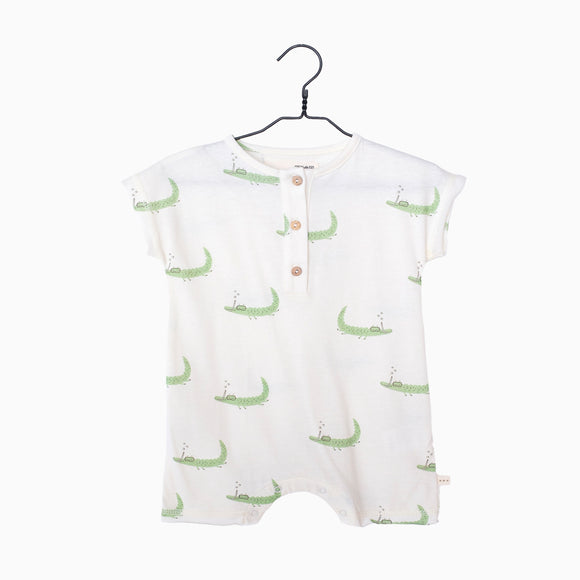 Combinaison en Jersey Ludo Gator - Vanille Coton