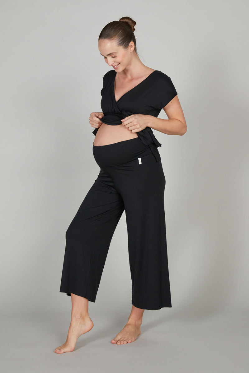 Capris En Lin Pour Femme Pour L'été Décontracté Solide Capri Pantalon