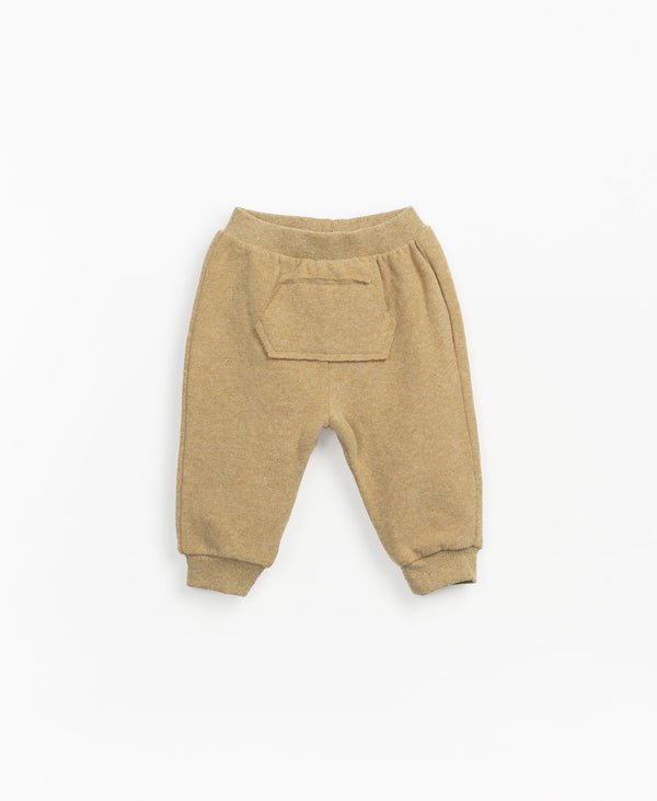 Pantalon à poche kangourou - Vanille Coton