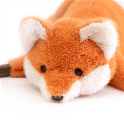 Peluche renard allongé - Vanille Coton