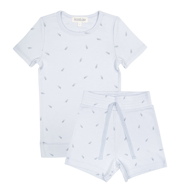 Pyjama court épis 2 pièces - Vanille Coton