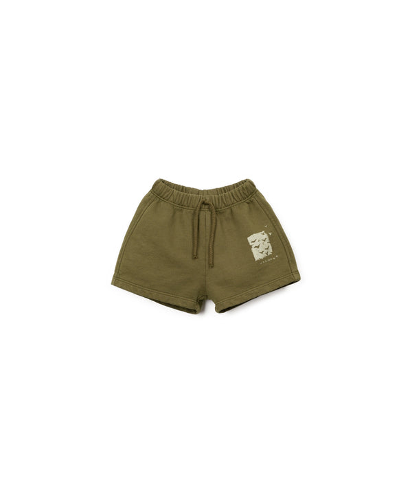 Short en molleton vert - Vanille Coton