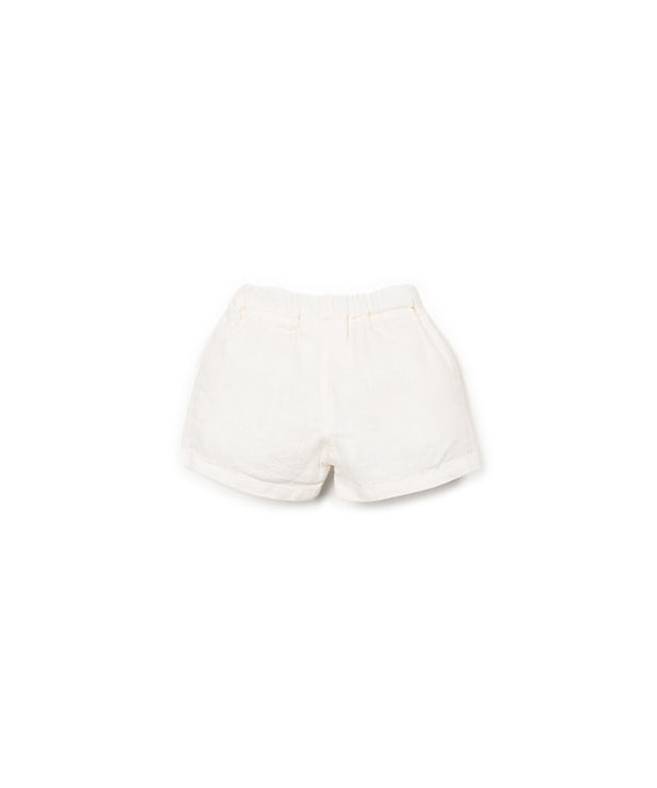 Short en lin blanc - Vanille Coton