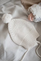 Bonnet laine mérinos « Ada » - Vanille Coton