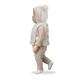 Cagoule à pompons ARLES - Vanille Coton