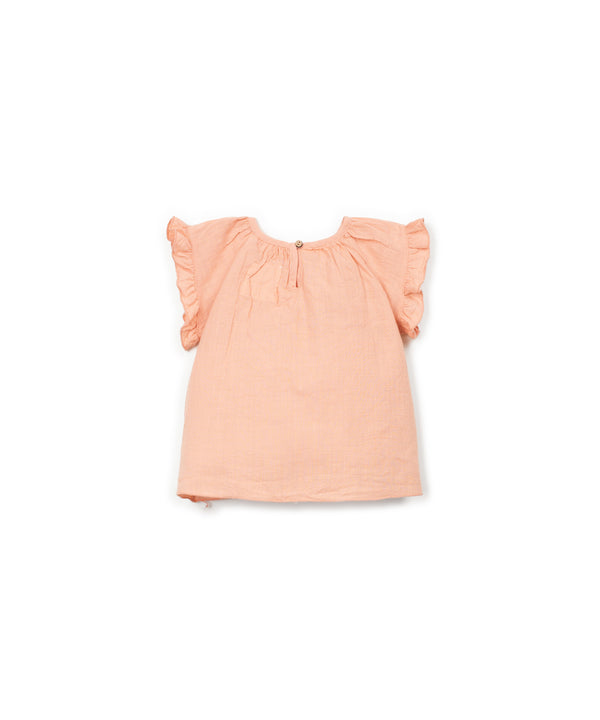 Blouse à volant tulipe - Vanille Coton