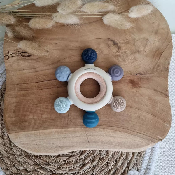 Anneau de dentition sensoriel - Vanille Coton