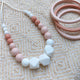 Collier d'allaitement, portage et dentition SUNSET LOVER - Vanille Coton