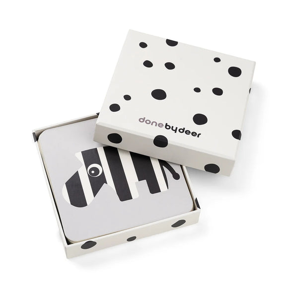 Cartes de contraste pour bébé, paquet de 10 amis - Vanille Coton