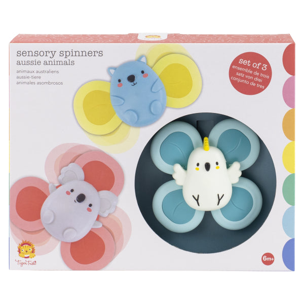 Lot de 3 Baby spinner à ventouse - Vanille Coton