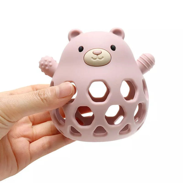 Ours en silicone pour développer la motricité fine - Vanille Coton