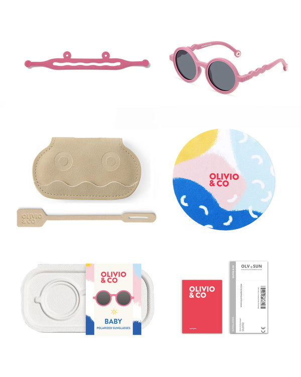 Lunettes de soleil bébé Pink - Vanille Coton