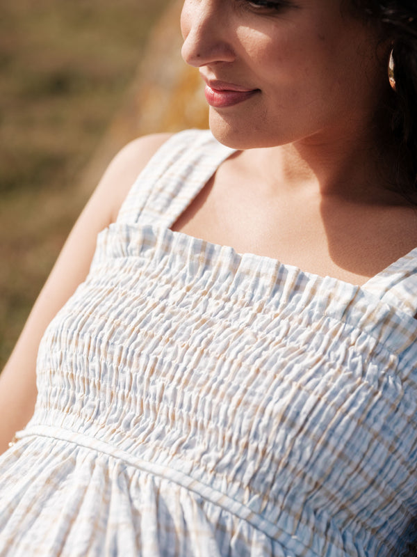 Robe de grossesse et d'allaitement Alice - Vanille Coton