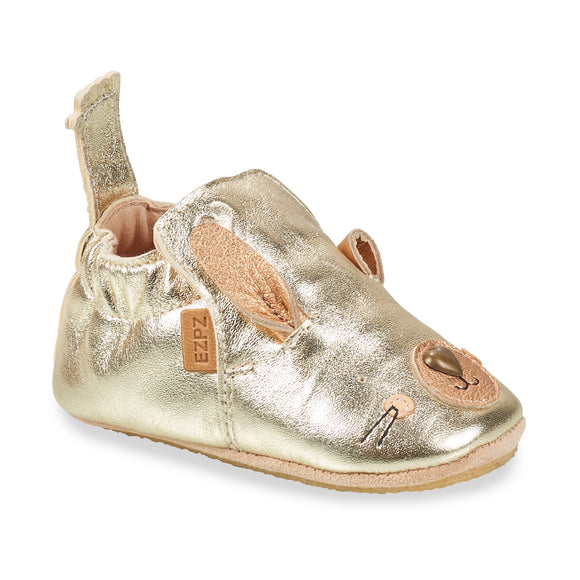 Chaussons Blublu Lapinou or - Vanille Coton