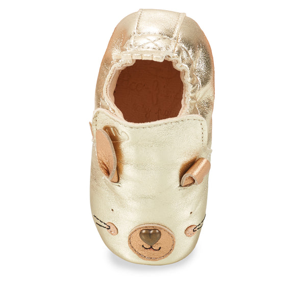 Chaussons Blublu Lapinou or - Vanille Coton