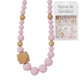 Collier d'allaitement, portage et dentition silicone et bois - Vanille Coton