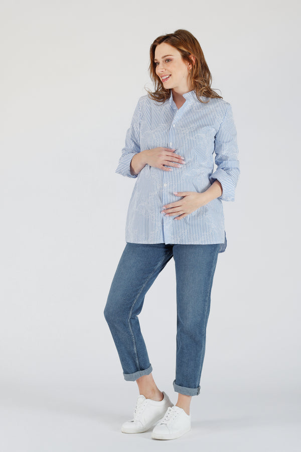 Chemise de maternité Camille - Vanille Coton