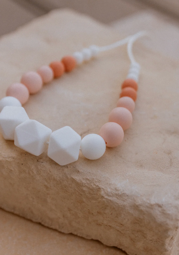 Collier d'allaitement, portage et dentition SUNSET LOVER - Vanille Coton