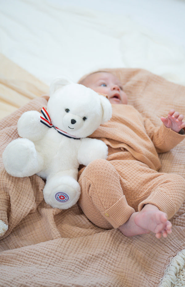 L'Ours Français blanc flocon - Vanille Coton
