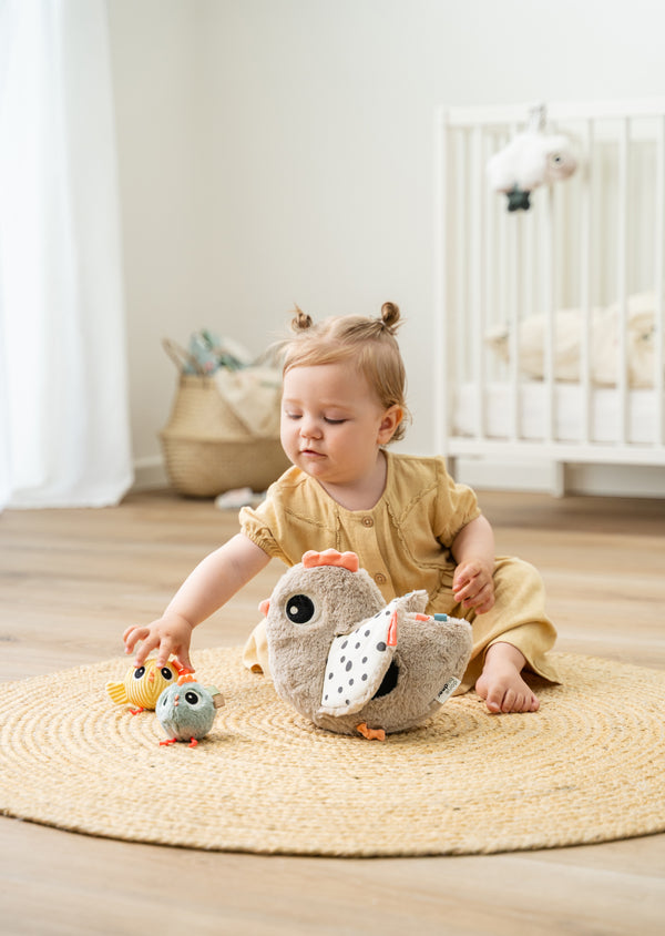 Cache cache poule et poussins - Vanille Coton