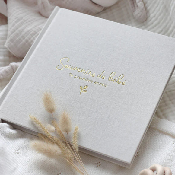 Livre souvenirs de bébé 1ère année - Vanille Coton