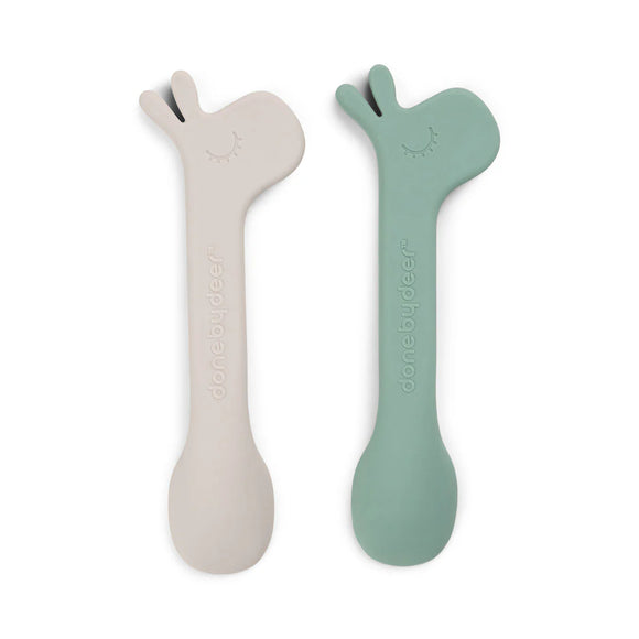 Duo de couverts bébé - Vanille Coton