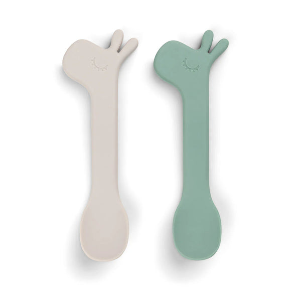Duo de couverts bébé - Vanille Coton