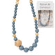 Collier d'allaitement, portage et dentition silicone et bois - Vanille Coton