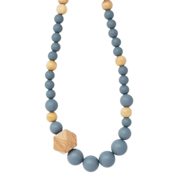 Collier d'allaitement, portage et dentition silicone et bois - Vanille Coton