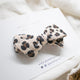 Barrette croco léopard - Vanille Coton