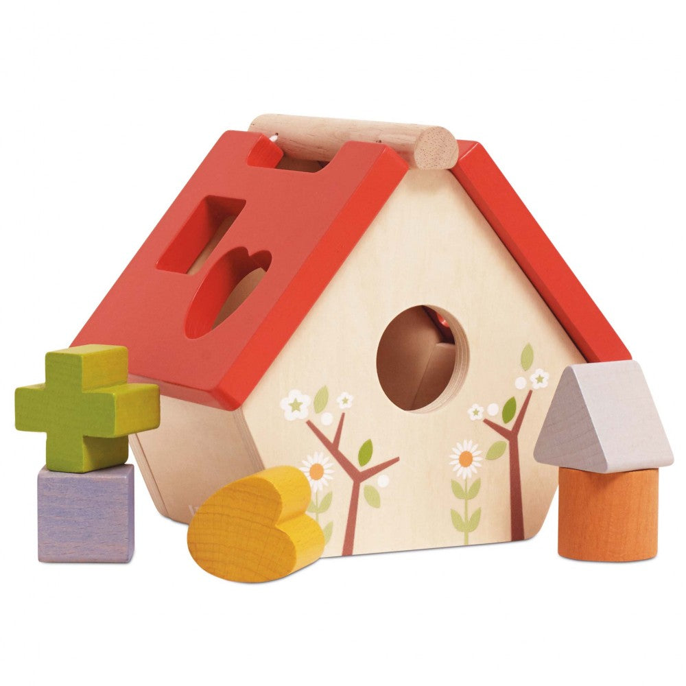 Maison d’oiseaux trieur de formes - Vanille Coton