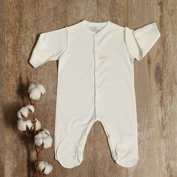 Pyjama maille ajourée - Vanille Coton