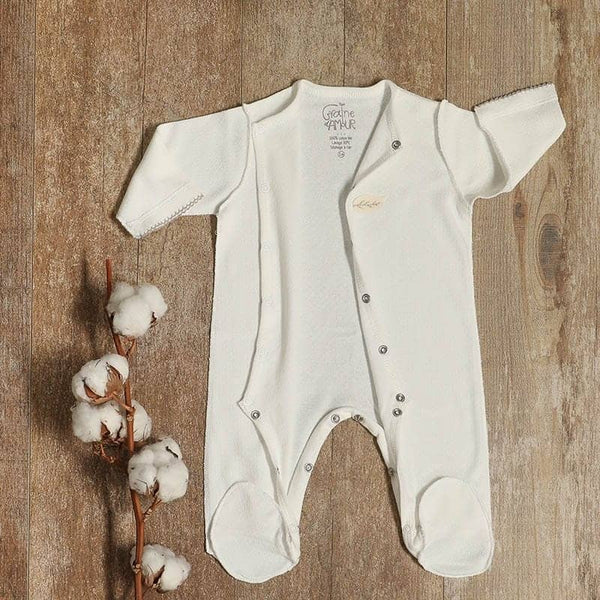 Pyjama maille ajourée - Vanille Coton