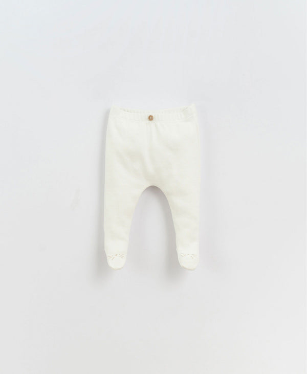 Pantalon legging bébé blanc - Vanille Coton