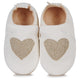 Chaussons Blublu coeur blanc - Vanille Coton