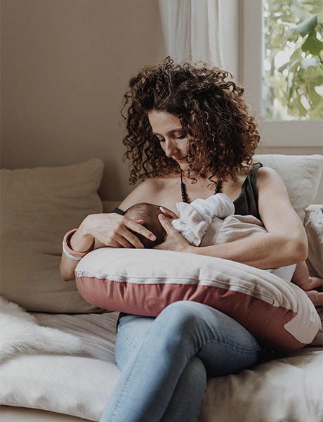 Coussin d’allaitement gonflable Liberty terracotta - Vanille Coton