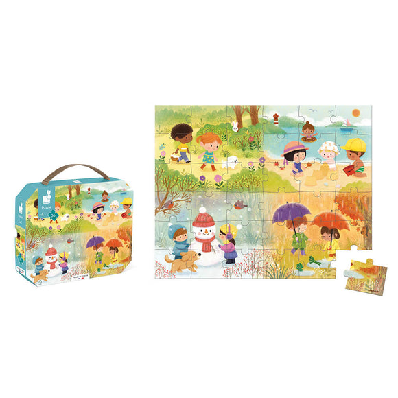 Puzzle enfant Les saisons - Vanille Coton